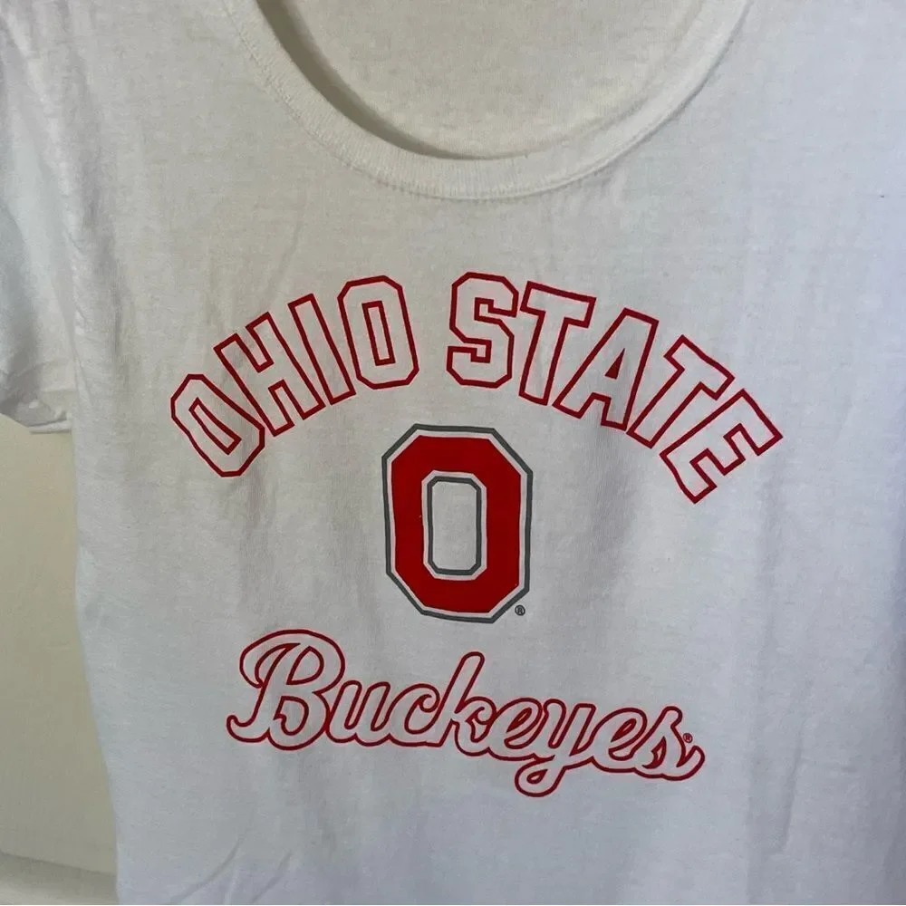 The Ohio State Buckeyes White Short Sleeve T-Shirt, Medium